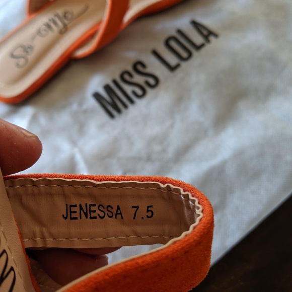 Miss Lola So Me Jenesa orange suede sandal - Picture 5 of 5